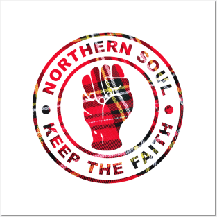 Northern soul tartan fist Posters and Art